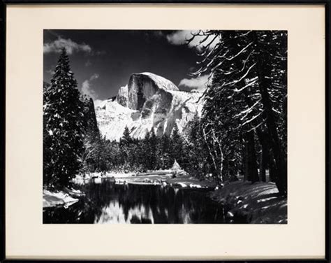 Half Dome Merced River Winter Yosemite Valley By Ansel Adams On Artnet