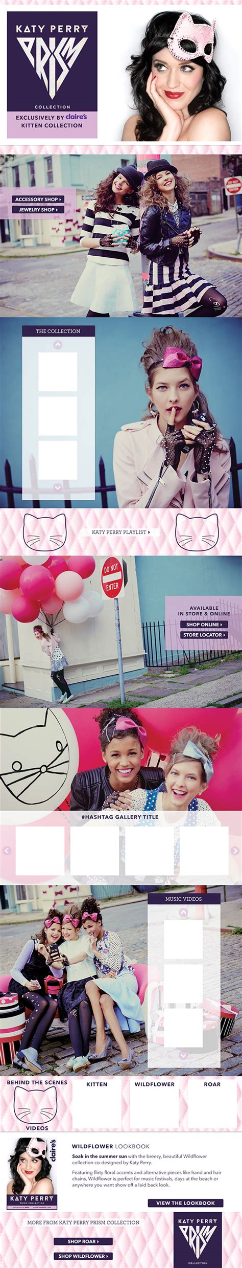 Katy Perry Kitten Collection Landing Page And Email On Behance