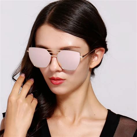 cat eye sunglasses fashion women s eyewear luxury sunglasses women brand designer goggle flat