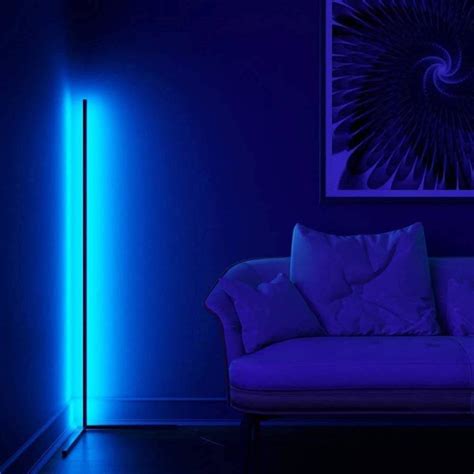 New Minimalist Led Corner Floor Lamp Colorful Bedroom Living Room Floor Lamp Bar Atmosphere Lamp