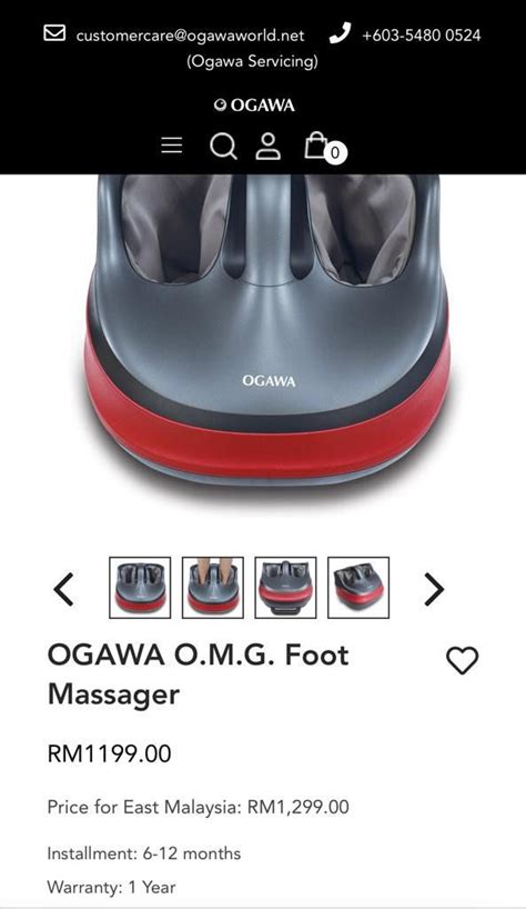 Ogawa Omg Foot Massager Special Edition Health And Nutrition Massage Devices On Carousell