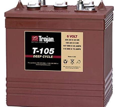 Trojan Trojan 6 Volt Battery T 105 Golf Cart Store