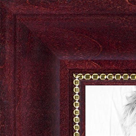 Arttoframes 12x16 Inch Cherry Stain With Gold Beads Wood Picture Frame