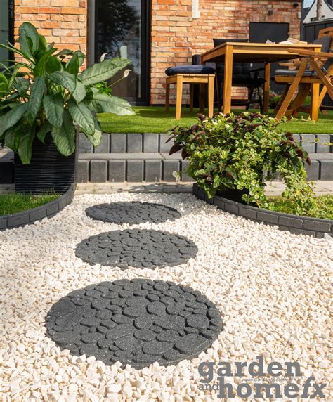 Recycled Rubber Stepping Stones Round River Stone Garden And Home Fx