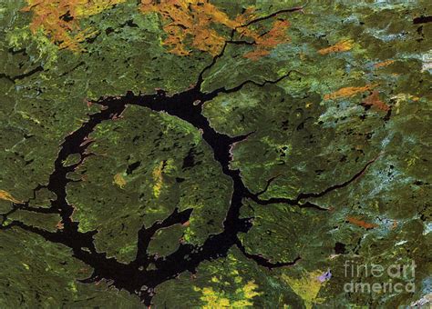 Manicouagan Crater Quebec Photograph By Science Source Pixels