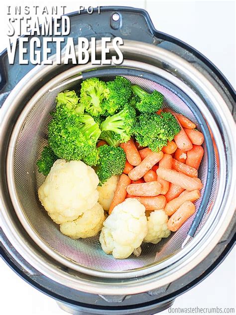 Instant Pot Steamed Vegetables Broccoli Cauliflower