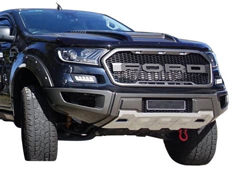 Fits ford ranger t7 double cab 2015 17 18 rough 6inch fender flares matte black. Raptor Style Front Bumper Facelift Body Kits for Ford ...