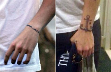 Harry Styles Tattoos One Direction Hunk Gets New Popeye Anchor Tattoo