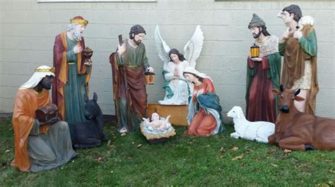 Large 59 Weather Resistant Outdoor Nativity Set For Churches T H
