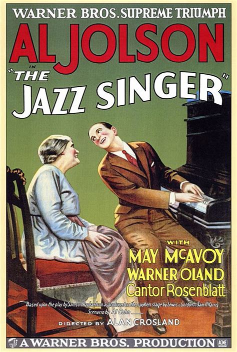 El Cantor De Jazz The Jazz Singer De Alan Crosland 1927 The Jazz