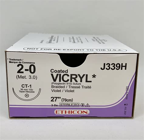 Vicryl Sutures 20 Met 30 Consumers Choice Medical