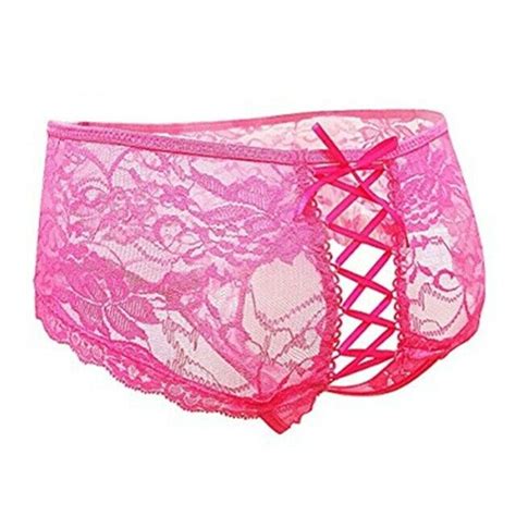 Crotchless Panties Plus Size Xl 6xl Pink French Knickers Open Crotch