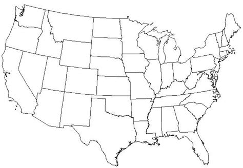 printable blank united states map