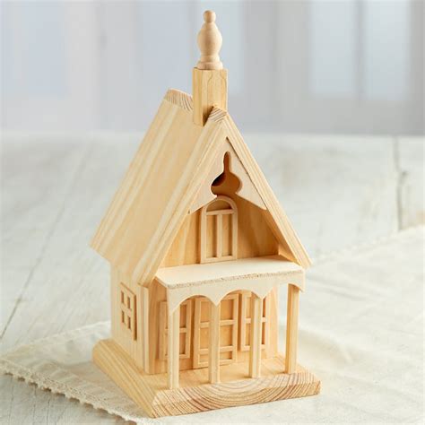 Unfinished Wood Village House - Wood Craft Kits - Wood Crafts - Craft