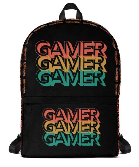 Retro Video Game Backpack Gamer T Gaming Rucksack School Etsy