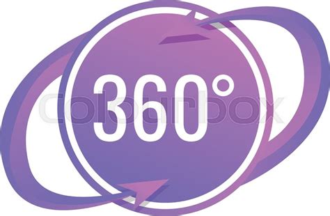 Badge 360 Degrees Icon Cartoon Of Stock Vector Colourbox