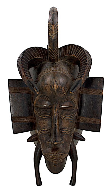 Unknown Senufo Dance Mask Ivory Coast Wood Carved Mask Created Circa 1940 For Sale At