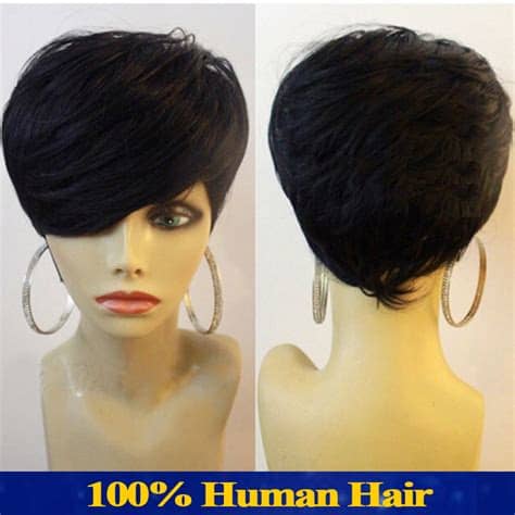 Top pieces are a simple and affordable solution for women looking to disguise these thinning areas. Short Human Hair Wigs For Black Women Brazilian Virgin ...