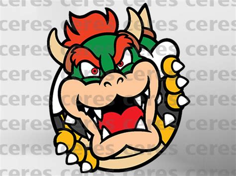 Super Mario Bowser Svg File Super Mario Bowser Png File Etsy