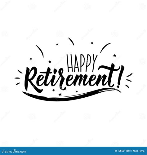 Happy Retirement Positive Printable Sign Lettering Calligraphy