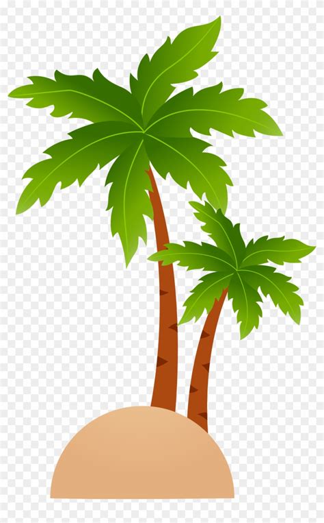 Tropical Islands Resort Cartoon Clip Art Coconut Tree Cartoon Vector