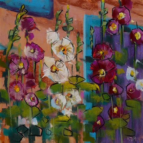 Painting My World Pastel Demohollyhocks In New Mexico
