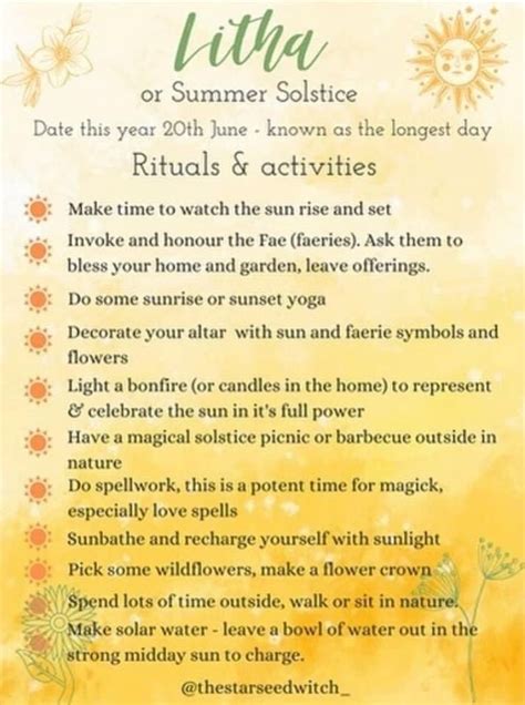 Summer Solstice Date Litha Ritual Beltane Wiccan Sabbats Paganism