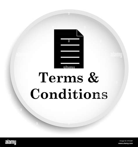 Terms And Conditions Icon Terms And Conditions Website Button On White