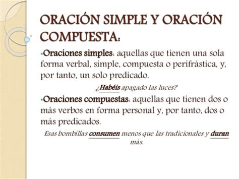 Información De Oraciones Simples Y Compuestas Cuadros Comparativos Y