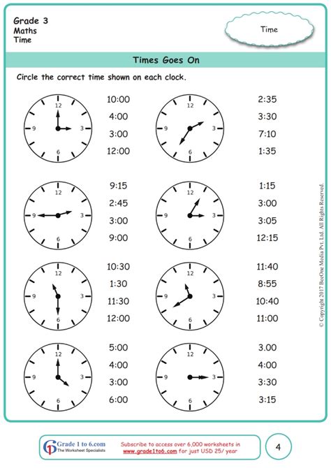 Telling Time Worksheets Grade 3 Free Printable Free Printable Worksheet