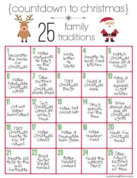 Calendar Christmas Countdown Christmas Countdown Printable