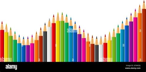 Rainbow Vector Set Of Colored Pencils Stock Vector Image And Art Alamy