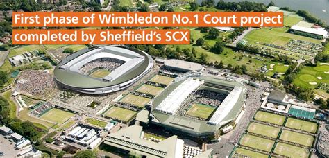 The roof closed from inside no 1 court. First phase of Wimbledon No.1 Court project completed ...