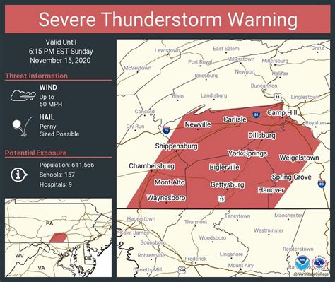 Severe Thunderstorm Warning Issued Throughout South Central Pa Nws