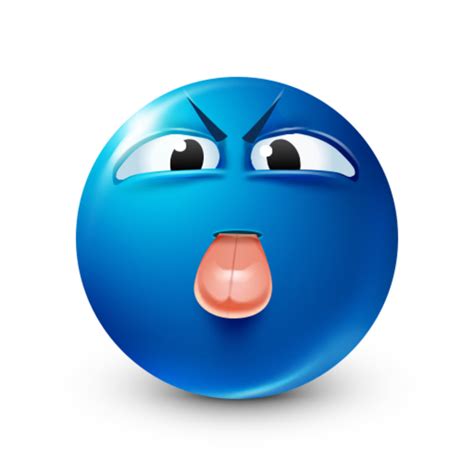 Bluemoji Putting Tongue Out Blue Emoji Know Your Meme