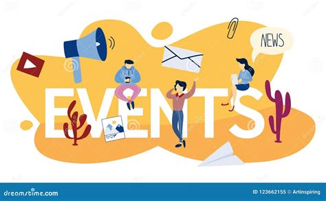 Events Concept Illustration Stock Vector Illustration Of Newsletter