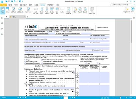 Irs Form 1040x Fill It To Amend Your Income Tax Return