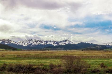 Scenic View Of Snowy Colorado Mountains Stock Image Image Of