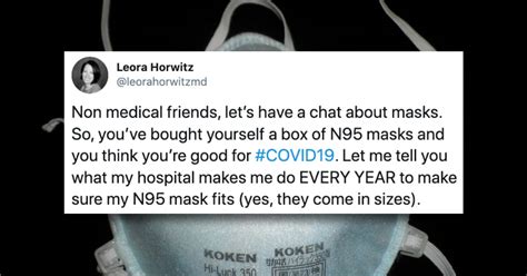Doctors Post Explains What You Need To Know About N95 Masks