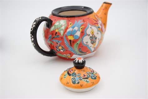 Medium Hand Crafted Turkish Ceramic Tea Pots Colourful Nirvana