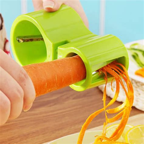 Spiral Shape Vegetable Slicer Pp Stainless Steel Carrot Slicer With