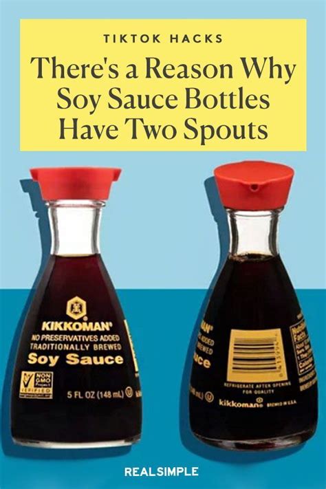 Theres A Reason Why Soy Sauce Bottles Have Two Spouts And Were
