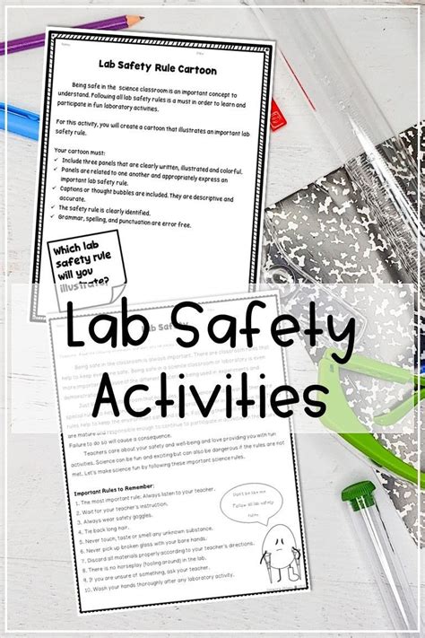 Lab Safety Activities Lab Safety Activities Science Teaching