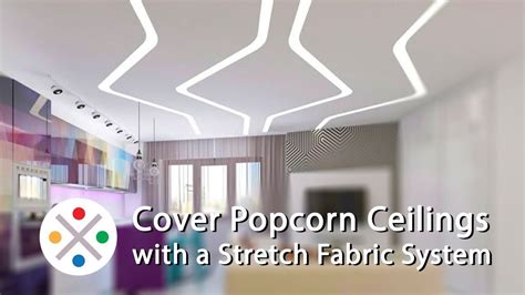 Popcorn ceilings were most widespread in the '60s and way into the '90s, so they are typically found in older complexes and homes. Cover Popcorn Ceilings with a Stretch Fabric System - YouTube
