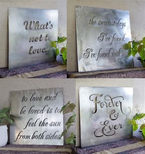 Custom Metal Quote Sign And Sayings Inspirational Etsy Steel Wall