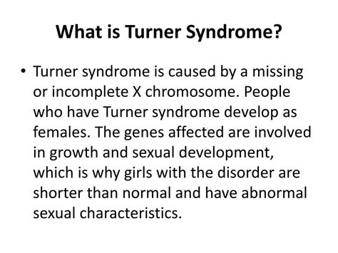 Ppt What Is Turner Syndrome Powerpoint Presentation Free Download Id2600719