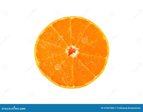 Sliced Orange On White Background Stock Photo Image Of Citrus Orange