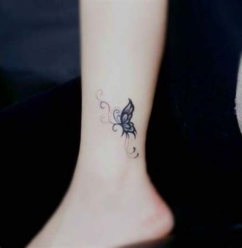 Simple Small Butterfly Ankle Tattoo Simple Cute Simple