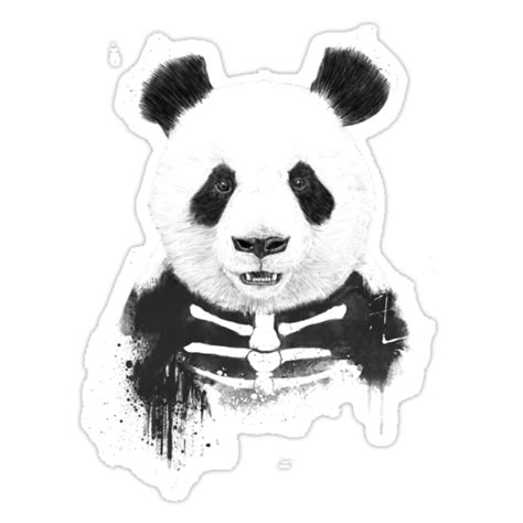 Zombie Panda Stickers By Soltib Redbubble