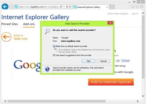 How Can We Change The Default Search Engine In Internet Explorer 10